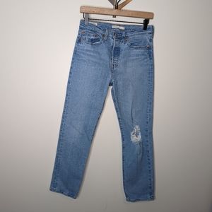 Levi's Wedgie Straight Jeans with Factory Distressing | Size 27